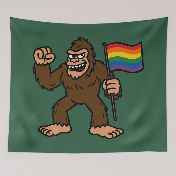 Item preview, Gay Pride Bigfoot designed and sold by Ghost on Toast.