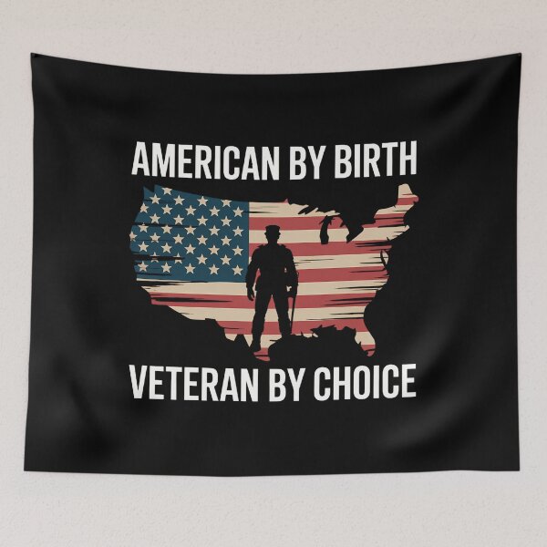 Item preview, American by Birth Veteran by Choice US Flag Veterans Day designed and sold by dischodetino.