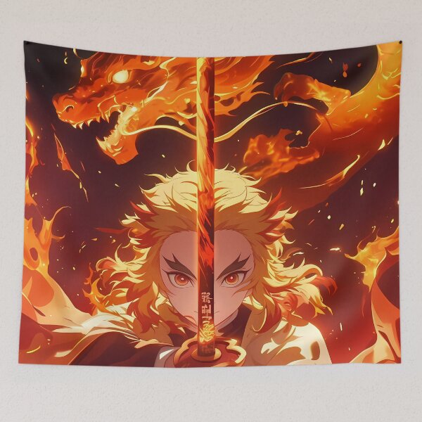 Item preview, Kyojuro Rengoku Demon Slayer Dragon Flame Focus designed and sold by TanglenRabbit.