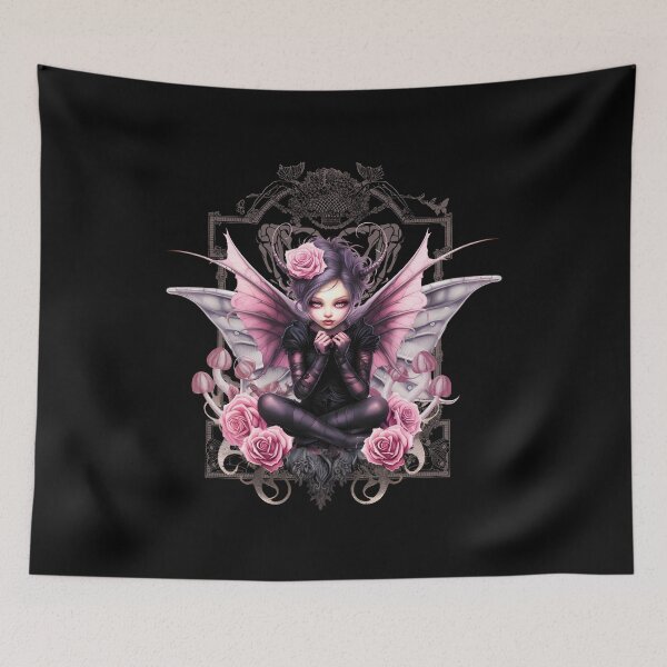 Item preview, Pink pastel Goth Fairy with roses designed and sold by RCsDigitalArt.