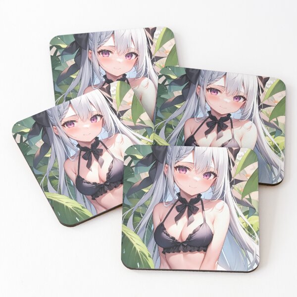Item preview, Euphyllia Magenta Black Bikini Beach Beauty Tenten Kakumei Anime designed and sold by TanglenRabbit.