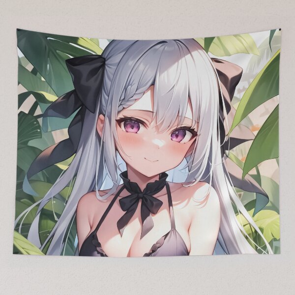 Item preview, Euphyllia Magenta Black Bikini Beach Beauty Tenten Kakumei Anime designed and sold by TanglenRabbit.