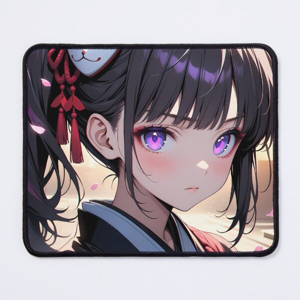 Item preview, Kanao Tsuyuri Demon Slayer Night Festival Black Kimono designed and sold by TanglenRabbit.