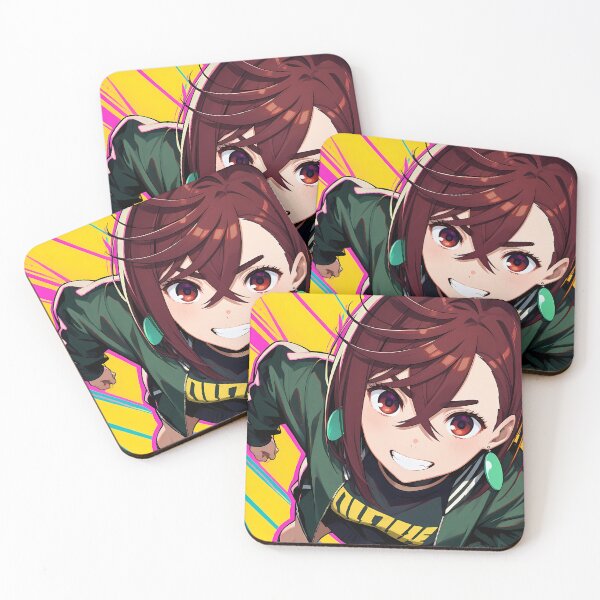 Item preview, Momo Ayase Dandadan Neon Pop Art Running Energy designed and sold by TanglenRabbit.