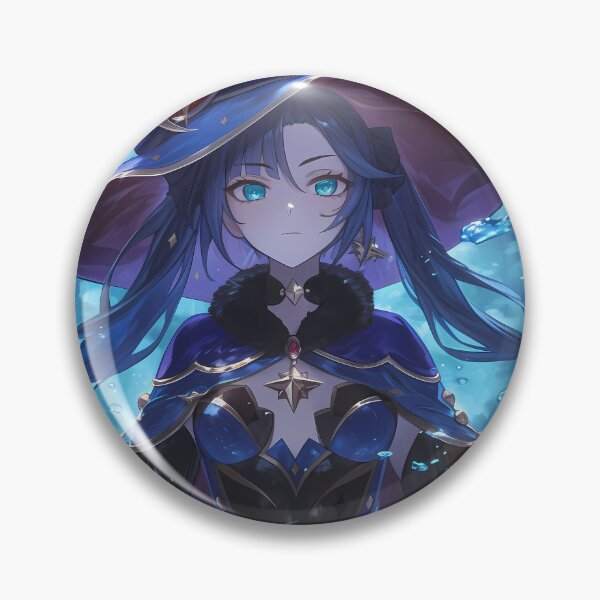 Item preview, Mona Genshin Impact Starry Water Mage Blue Glow Witch Hat designed and sold by TanglenRabbit.