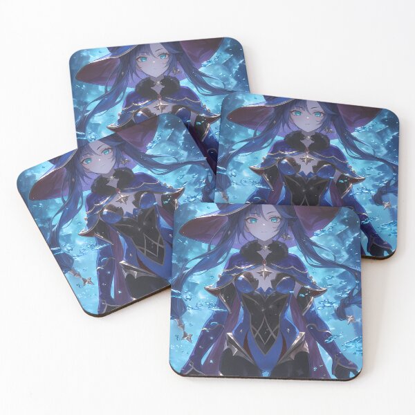 Item preview, Mona Genshin Impact Starry Water Mage Blue Glow Witch Hat designed and sold by TanglenRabbit.