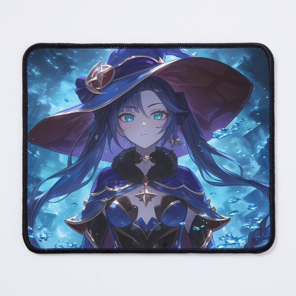 Item preview, Mona Genshin Impact Starry Water Mage Blue Glow Witch Hat designed and sold by TanglenRabbit.