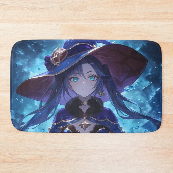 Item preview, Mona Genshin Impact Starry Water Mage Blue Glow Witch Hat designed and sold by TanglenRabbit.