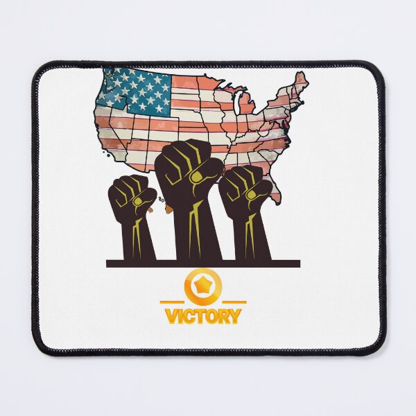 Item preview, Raised Fists of Victory Over America Map designed and sold by nezar1811.