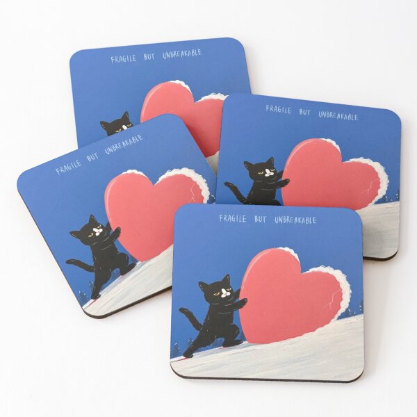 Item preview, Fragile but Unbreakable – Emotional Cat Illustration designed and sold by Cat-tinto.