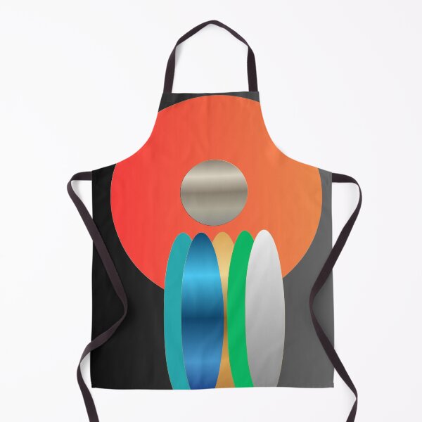 Item preview, Midnight Totem — Coral Teal and Silver Geometric Abstract designed and sold by Dee Tirang.
