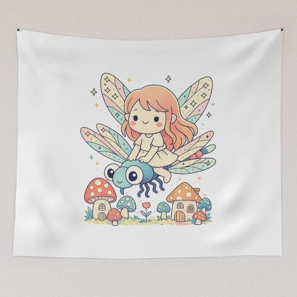 Item preview, Fairy Riding Dragonfly Enchanted World designed and sold by SoftSproutstu.