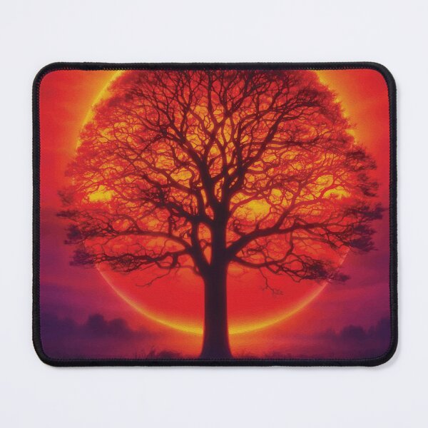 Item preview, Majestic Sunset Tree Silhouette Fire Sky designed and sold by RamyGallery.