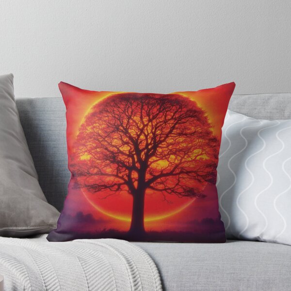 Item preview, Majestic Sunset Tree Silhouette Fire Sky designed and sold by RamyGallery.