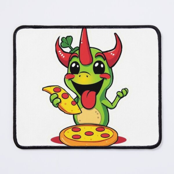Item preview, Funny Cornicello Eating Pizza designed and sold by MystiColo.