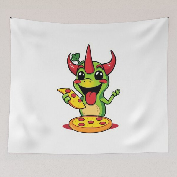 Item preview, Funny Cornicello Eating Pizza designed and sold by MystiColo.