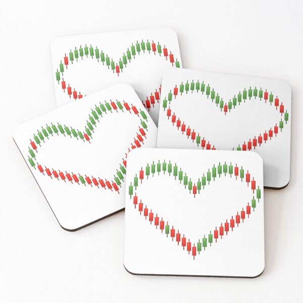 Item preview, Crypto candlestick heart trading design designed and sold by Wolf Creator.