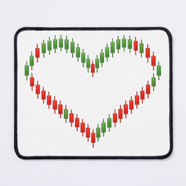 Item preview, Crypto candlestick heart trading design designed and sold by Wolf Creator.