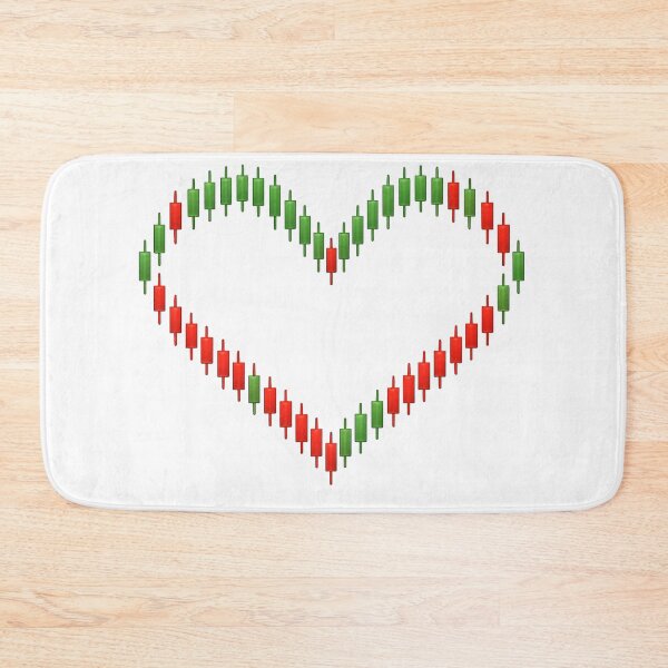 Item preview, Crypto candlestick heart trading design designed and sold by Wolf Creator.