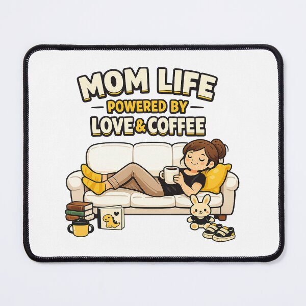 Item preview, Mom Life Powered by Love and Coffee Gift designed and sold by Ora-kuro.