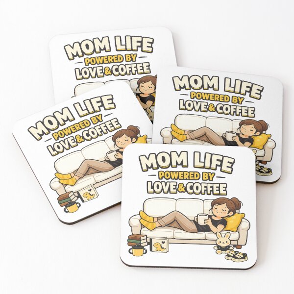 Item preview, Mom Life Powered by Love and Coffee Gift designed and sold by Ora-kuro.