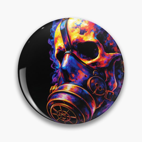 Item preview, Psychedelic Skull Gas Mask Flame Vortex designed and sold by RamyGallery.