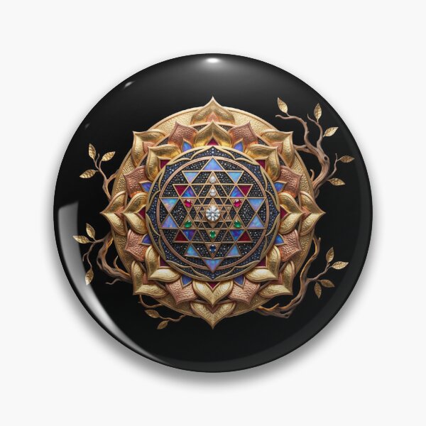 Item preview, Sacred Sri Yantra Designs Gold Mandala Art designed and sold by Digital Duniyah.