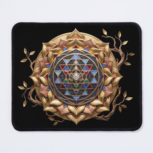 Item preview, Sacred Sri Yantra Designs Gold Mandala Art designed and sold by Digital Duniyah.