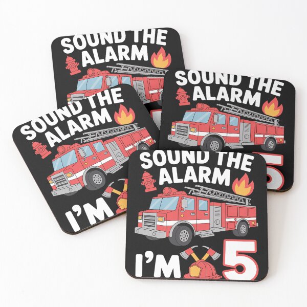 Item preview, Sound The Alarm I'm 5 One Truck 5th Birthday Boys Party designed and sold by fferomananul.
