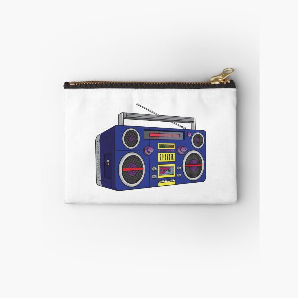 Item preview, Vintage Boombox Hip Hop Graphic Tee (Dark Cornflower Blue + Violet Magican Colorway) – Old School Ghetto Blaster Y2K Streetwear T-Shirt designed and sold by analogdigitalvz.
