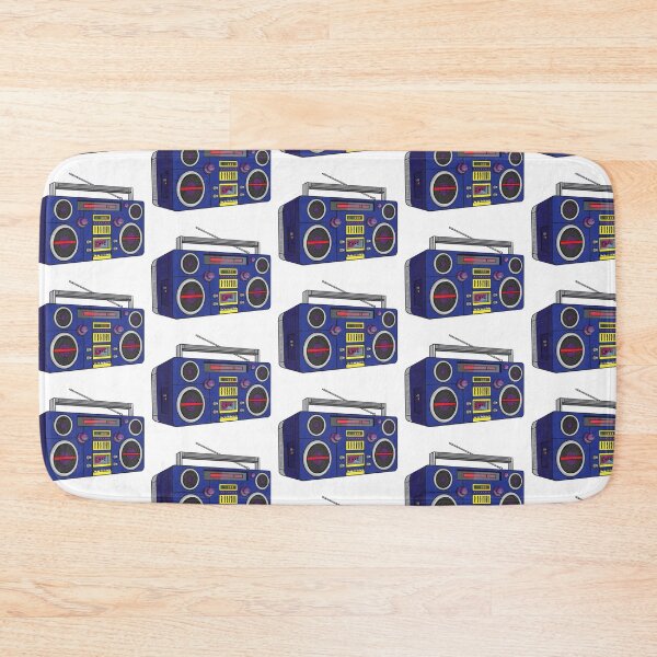 Item preview, Vintage Boombox Hip Hop Graphic Tee (Dark Cornflower Blue + Violet Magican Colorway) – Old School Ghetto Blaster Y2K Streetwear T-Shirt designed and sold by analogdigitalvz.