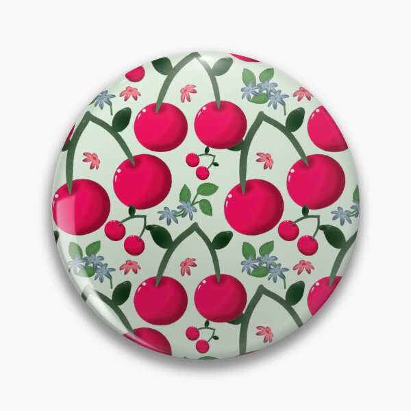 Item preview, Cute Cherry Seamless Pattern Retro Aesthetic Red Fruit Print Cottagecore Y2K Kawaii  designed and sold by HopeAndHustle.