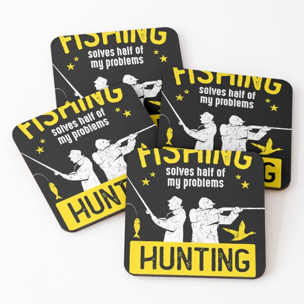 Item preview, Fishing Solves Half Of My Problems Hunting Solves The Rest designed and sold by NosuriHanArt.