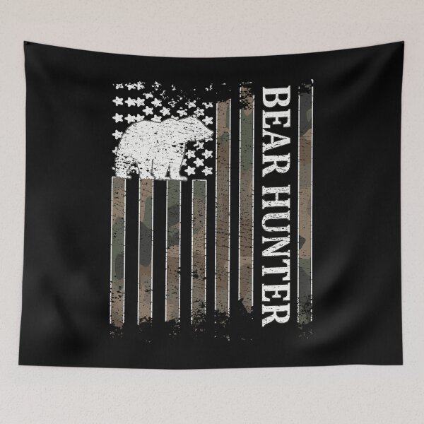 Item preview, Bear Hunter American Flag Bear Hunting Lover designed and sold by NosuriHanArt.