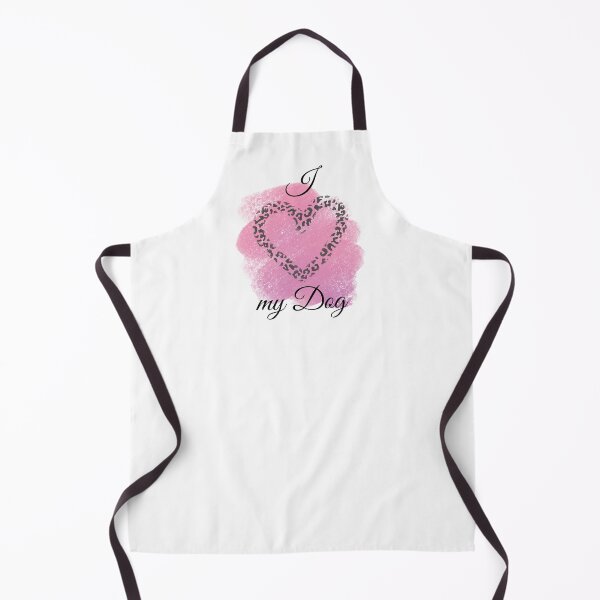 Item preview, I Love my Dog Leopard Print Heart with Pink Background designed and sold by jeweleddesigns.