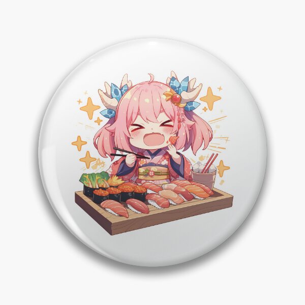 Item preview, Yui Princess Connect Redive Chibi Kimono Sushi Celebration designed and sold by Spraykart.