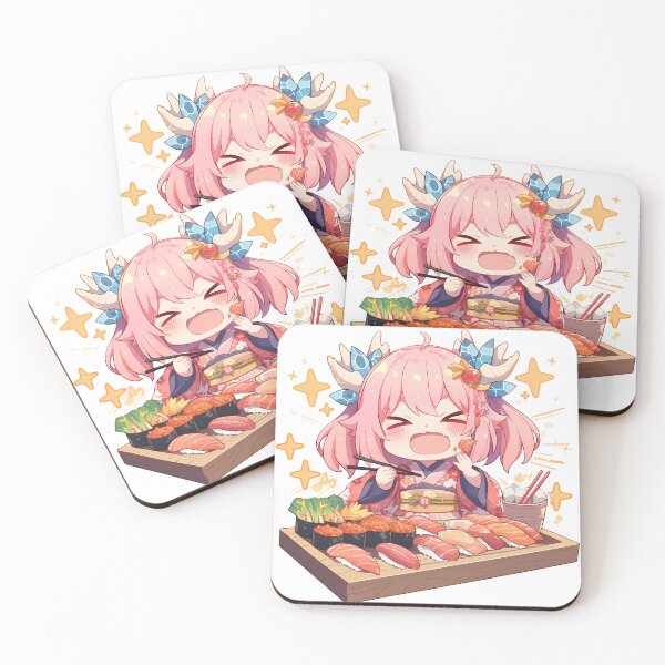 Item preview, Yui Princess Connect Redive Chibi Kimono Sushi Celebration designed and sold by Spraykart.