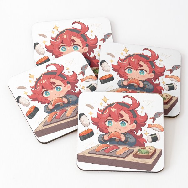 Item preview, Suletta Mercury Witch From Mercury Chibi Sushi Sparkles designed and sold by Spraykart.