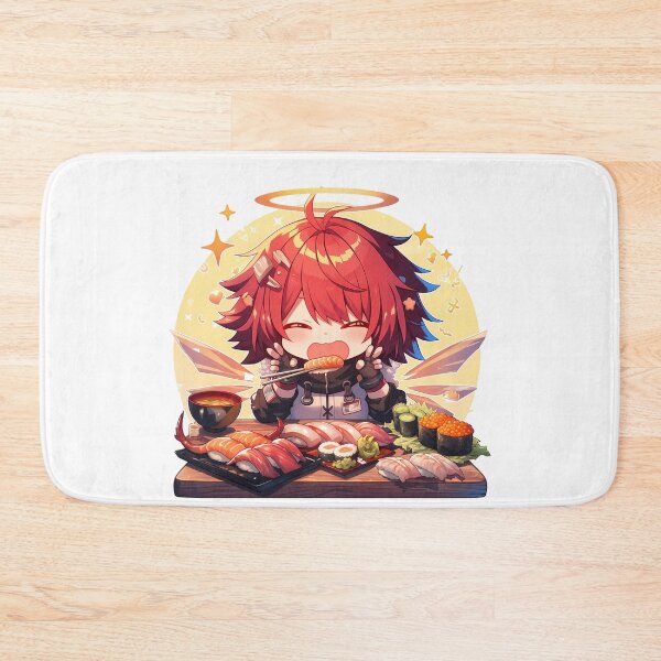 Item preview, Exusiai Arknights Prelude To Dawn Angel Halo Sushi Chibi designed and sold by Spraykart.