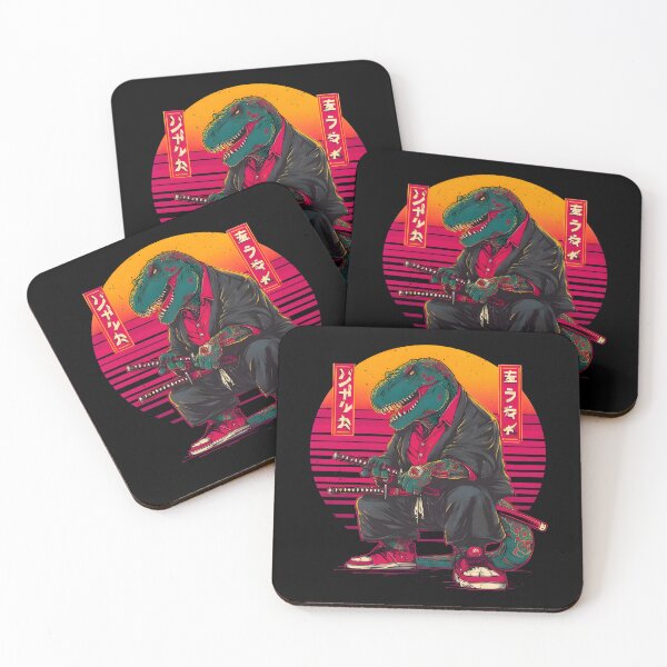Item preview, Yakuza Dinosaur Samurai Neon Street Style designed and sold by PreeCha Art & Co..