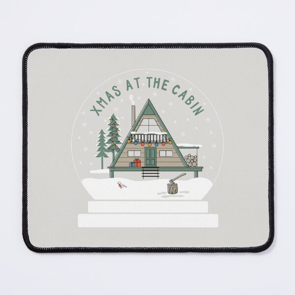 Item preview, xmas at the cabin snow globe designed and sold by cabinsupplyco.