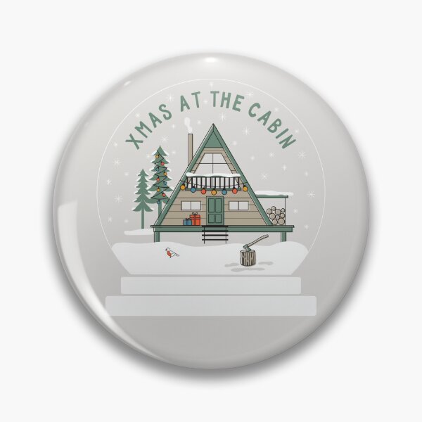 Item preview, xmas at the cabin snow globe designed and sold by cabinsupplyco.