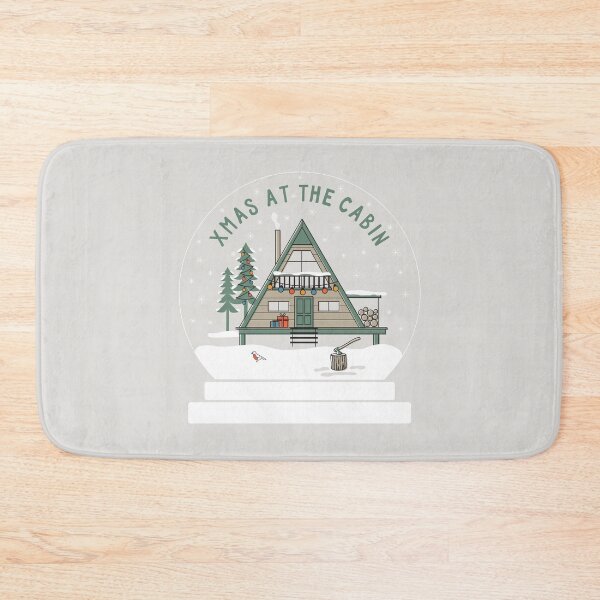 Item preview, xmas at the cabin snow globe designed and sold by cabinsupplyco.