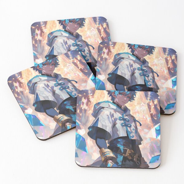 Item preview, Chongyun Genshin Impact Anime Boy Blue Hair Crystal Mystic Calm designed and sold by Spraykart.