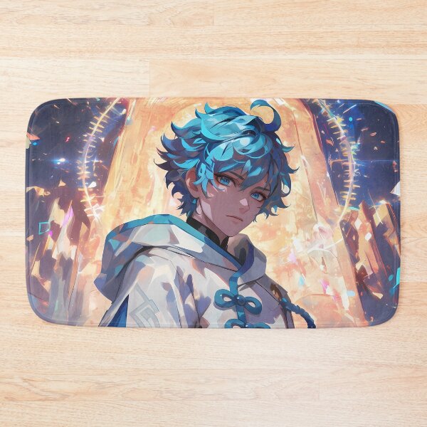 Item preview, Chongyun Genshin Impact Anime Chico Cabello Azul Cristal Místico Calma designed and sold by Spraykart.