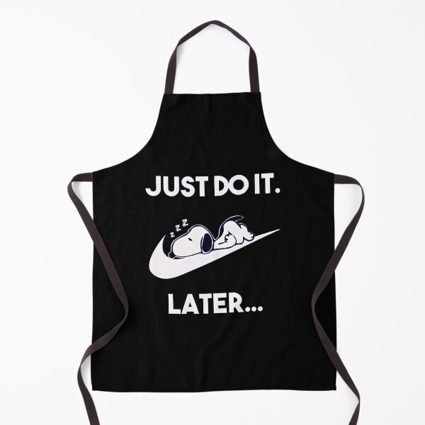 Item preview, Sleeping Snoopy Nikes Swoosh Parody Just Do It Late designed and sold by JonathalIngham.