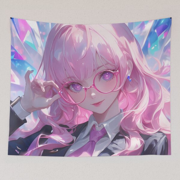 Item preview, Dori Genshin Impact Pink Hair Glasses Neon Glow designed and sold by Spraykart.