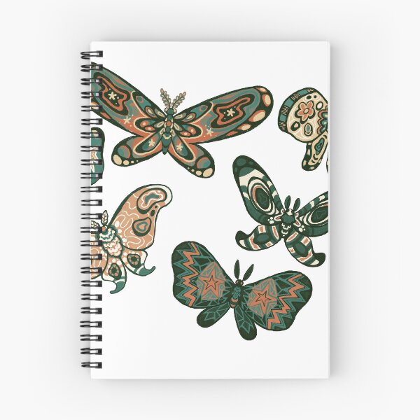 Item preview, Teal and orange moths designed and sold by MaddieSimsArt.
