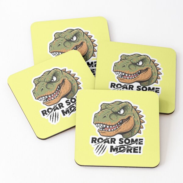 Item preview, Fierce Green T-Rex Dinosaur Head Roaring Some More Sticker designed and sold by bvdesignart.