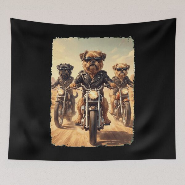Item preview, Funny Brussels Griffon Motorcycle Meme Dog Lover designed and sold by DoodleTortle.